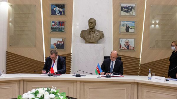 Церемония подписания соглашения в области энергетики между Азербайджаном и Чехией - Sputnik Азербайджан