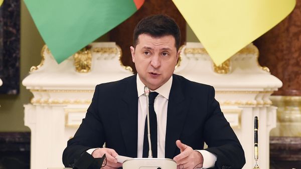 Ukrayna prezidentli Volodimir Zelenski - Sputnik Азербайджан