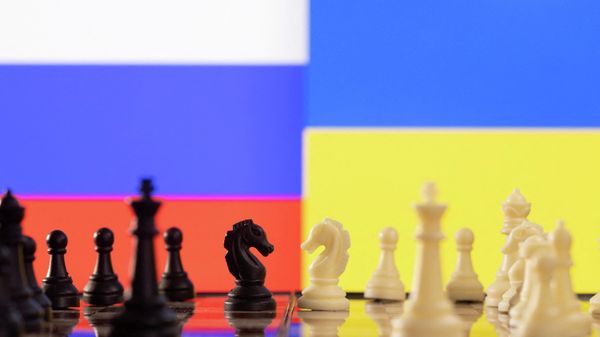 Rusiya Ukrayna bayrağı - Sputnik Азербайджан