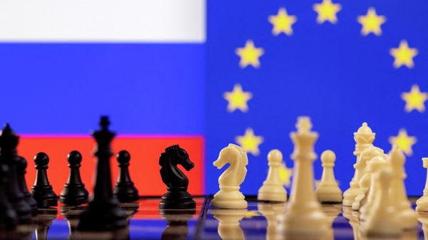 Флаг РФ и ЕС - Sputnik Азербайджан