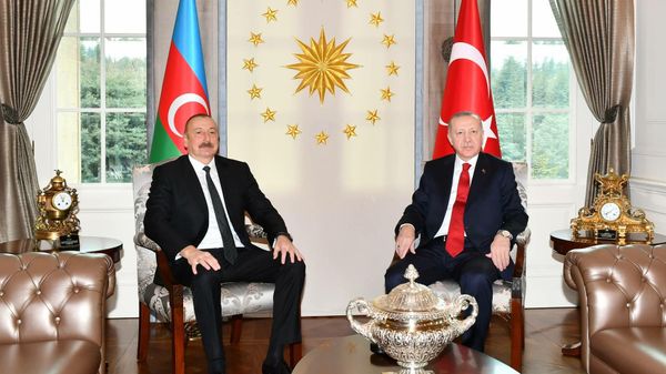 Президент Азербайджана Ильхам Алиев и президент Турции Реджеп Тайип Эрдоган, фото из архива - Sputnik Азербайджан