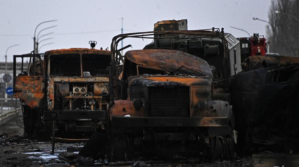 Уничтоженная военная техника ВСУ, фото из архива - Sputnik Азербайджан