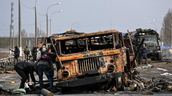 Уничтоженная военная техника ВСУ в окрестностях Херсона - Sputnik Азербайджан