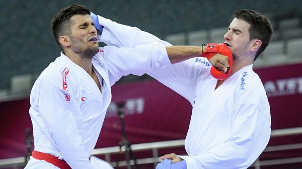 Азербайджанский каратист Мурад Гаджизаде на турнире Премьер-лига Karate1 в Баку - Sputnik Азербайджан