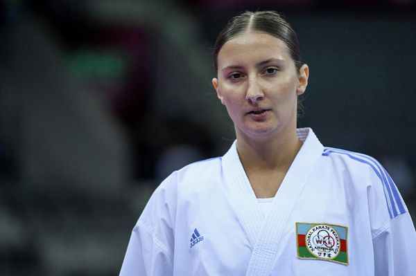 Азербайджанская каратистка Ирина Зарецка на турнире Премьер-лига Karate1 в Баку. - Sputnik Азербайджан