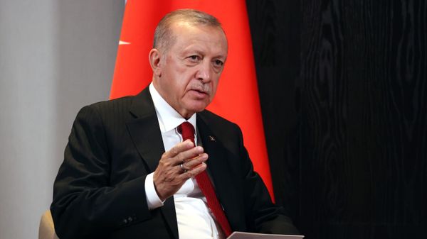  Rusiya prezidenti Vladimir Putin və Türkiyə prezidenti Rəcəb Tayyib Ərdoğan görüş zamanı - Sputnik Азербайджан
