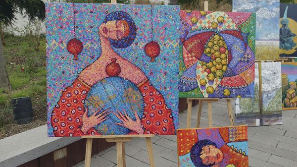В течение семи дней в курортной местности Галаалты Шабранского района азербайджанские художники создали уникальные работы в рамках арт-симпозиума XAZART - Sputnik Азербайджан