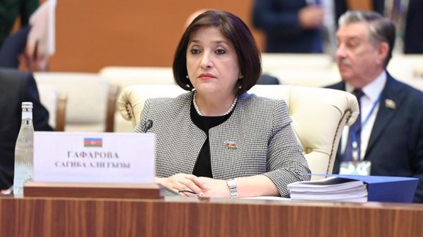 Спикер Милли Меджлиса Сахиба Гафарова на 54-м пленарном заседании Межпарламентской Ассамблеи Содружества независимых государств (СНГ) - Sputnik Азербайджан