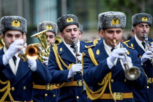 Марш в связи с Днем Победы в Баку. - Sputnik Азербайджан