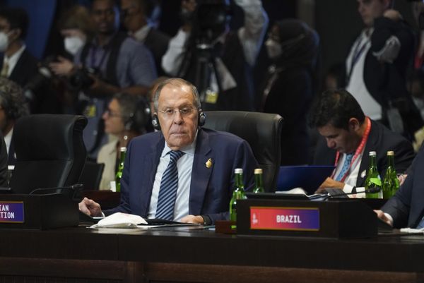 Глава МИД РФ Сергей Лавров на рабочем совещании по продовольственной и энергетической безопасности на саммите G20 в Бали, Индонезия. - Sputnik Азербайджан