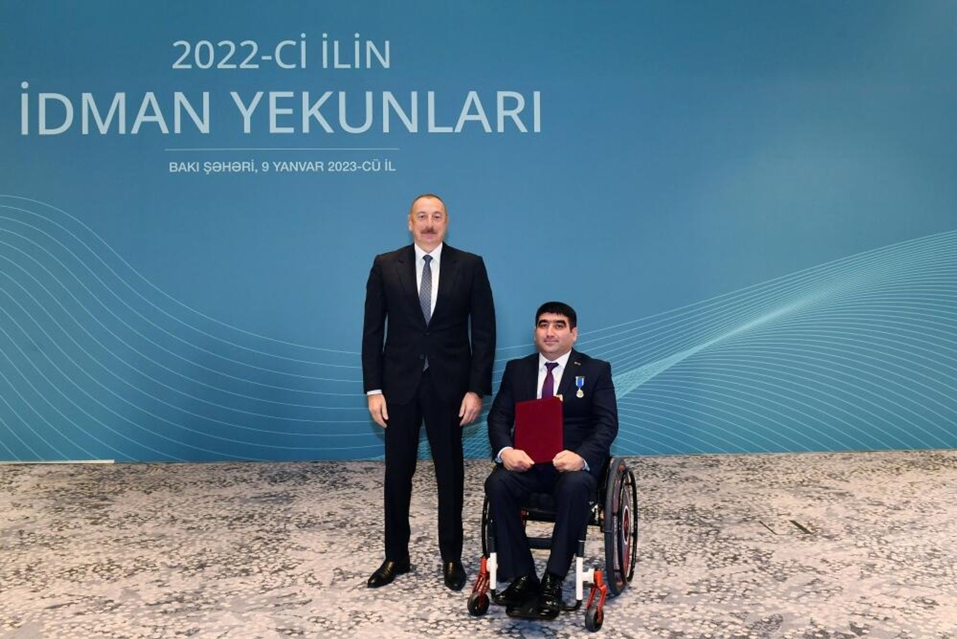 Prezident İlham Əliyev ötən ilin idman yekunlarına həsr olunmuş mərasimdə iştirak edib - Sputnik Азербайджан, 1920, 09.01.2023