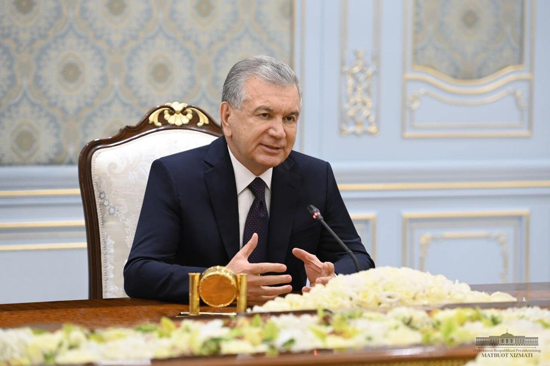 Президент Республики Узбекистан Шавкат Мирзиёев 24 января принял Генерального секретаря Организации экономического сотрудничества Хусрава Нозири - Sputnik Азербайджан, 1920, 24.01.2023