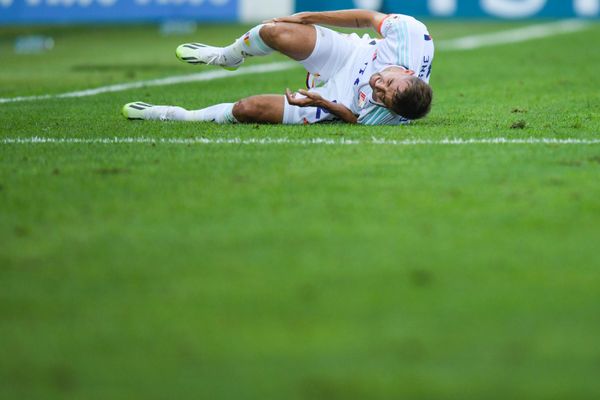 Игровой момент в матче отборочного цикла ЕВРО-2024 между сборными Азербайджана и Бельгии - Sputnik Азербайджан