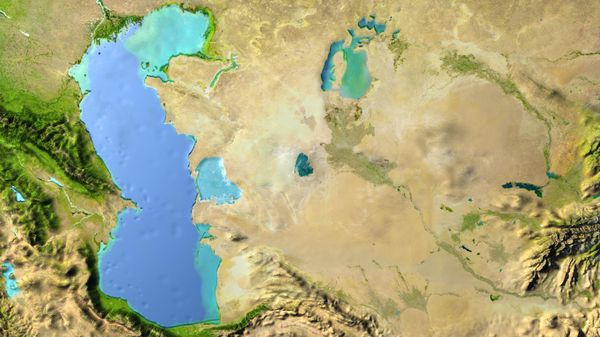 Каспийское море на карте, фото из архива - Sputnik Азербайджан