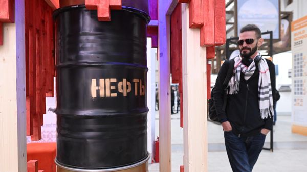 Посетитель на международном фестивале Зодчество 2023 в Гостином дворе - Sputnik Азербайджан