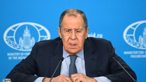 Министр иностранных дел РФ Сергей Лавров на пресс-конференции в Москве - Sputnik Азербайджан