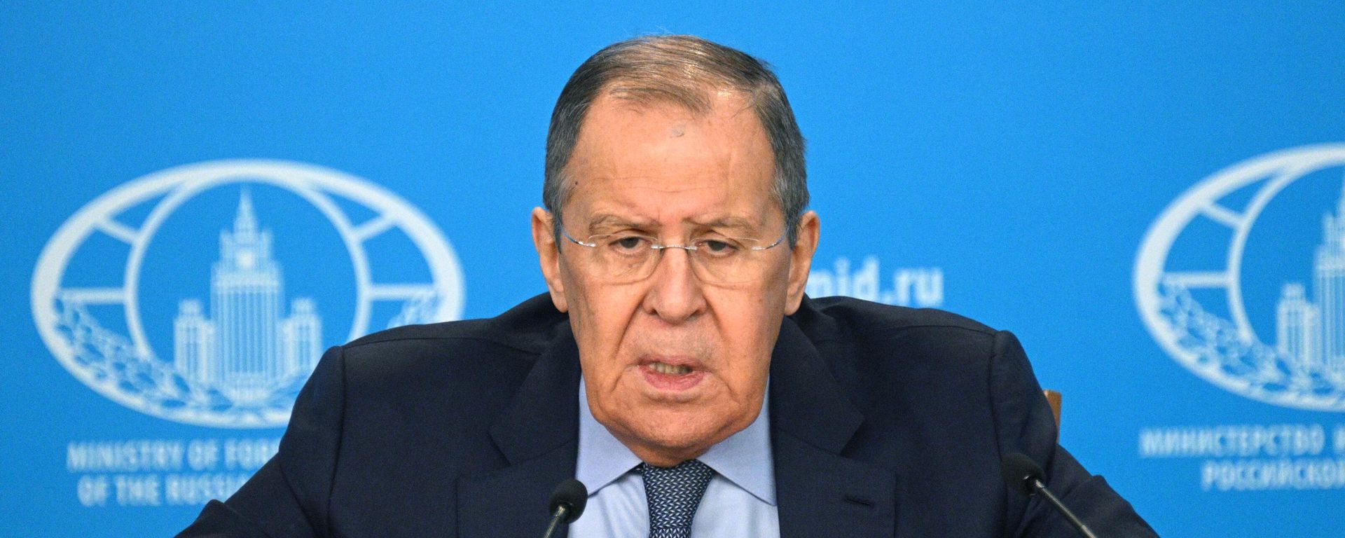 Министр иностранных дел РФ Сергей Лавров на пресс-конференции в Москве - Sputnik Азербайджан, 1920, 28.03.2024