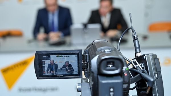 Видеомост Баку-Москва в Мультимедийном пресс-центре Sputnik Aзербайджан - Sputnik Азербайджан