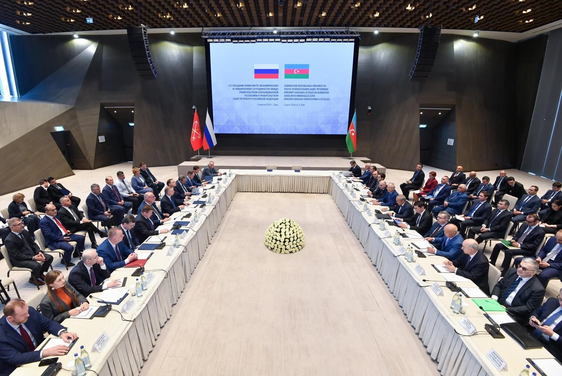 Состоялось 4-е заседание комиссии по сотрудничеству между Азербайджаном и Санкт-Петербургом - Sputnik Азербайджан, 1920, 02.04.2024