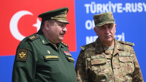 Церемония закрытия Совместного турецко-российского мониторингового центра - Sputnik Азербайджан
