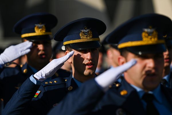 Шествие военного оркестра по случаю Дня Победы в Баку. - Sputnik Азербайджан