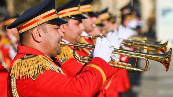 Шествие военного оркестра по случаю Дня Победы в Баку, 8 ноября 2024 год - Sputnik Азербайджан