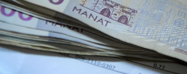 Купюра номиналом в  100 AZN, фото из архива - Sputnik Азербайджан