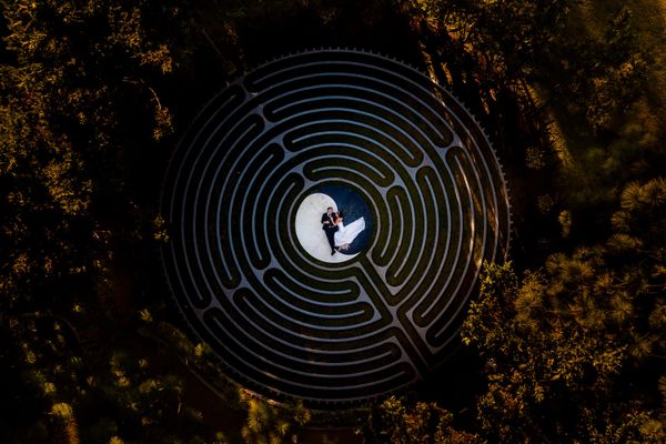 Снимок мексиканского фотографа Angel Yamil Calderon Tellitud, ставший победителем в категории FromAbove конкурса 2024 International Wedding Photographer of the Year. - Sputnik Азербайджан