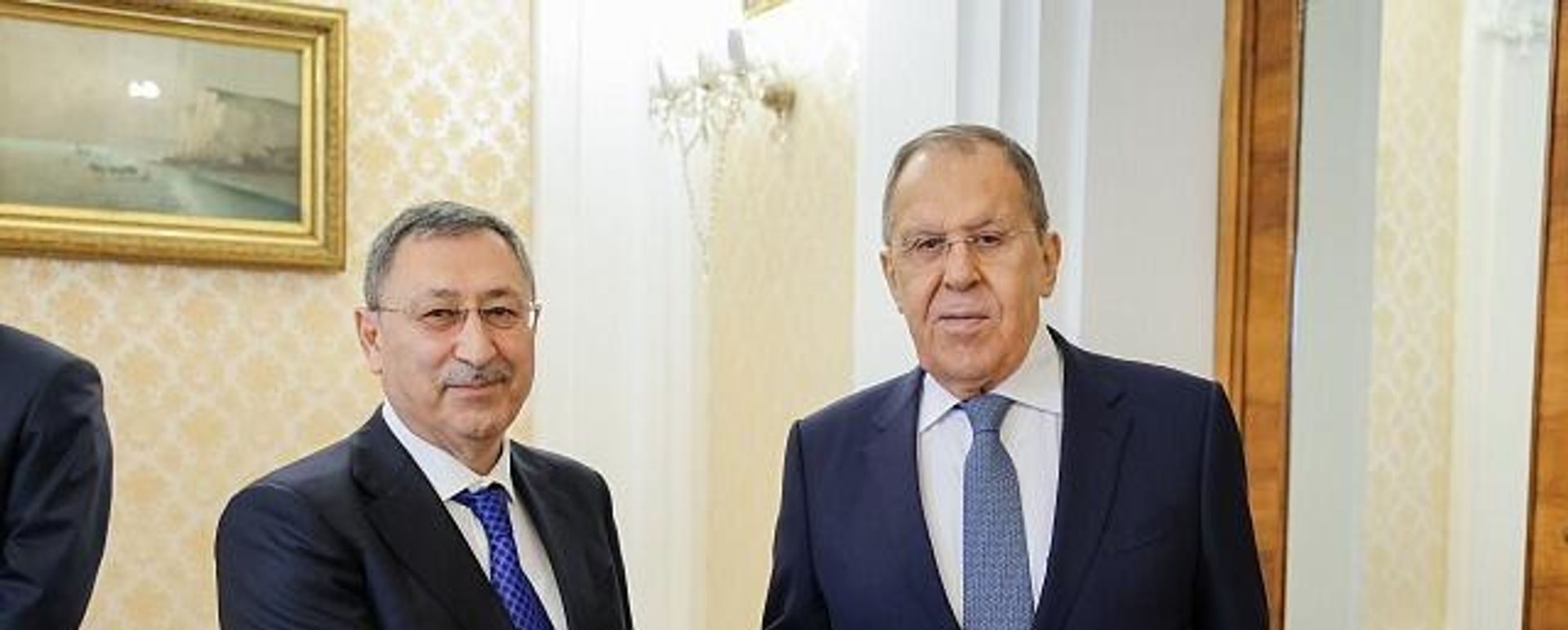 Министр иностранных дел России Сергей Лавров провел встречу с представителем президента Азербайджана по особым поручениям Халафом Халафовым - Sputnik Азербайджан, 1920, 09.04.2025
