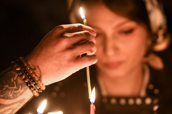 Пасхальное богослужение в Кафедральном соборе св. Жен-Мироносиц в Баку - Sputnik Азербайджан
