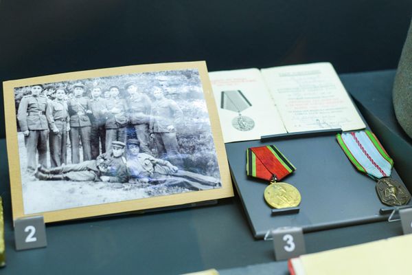 Экспозиция национального музея истории Азербайджана, посвященная героям Великой Отечественной войны. - Sputnik Азербайджан
