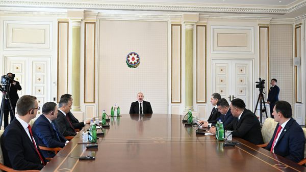 Президент Ильхам Алиев принял делегацию участников второй встречи министров внутренних дел ОТГ - Sputnik Азербайджан