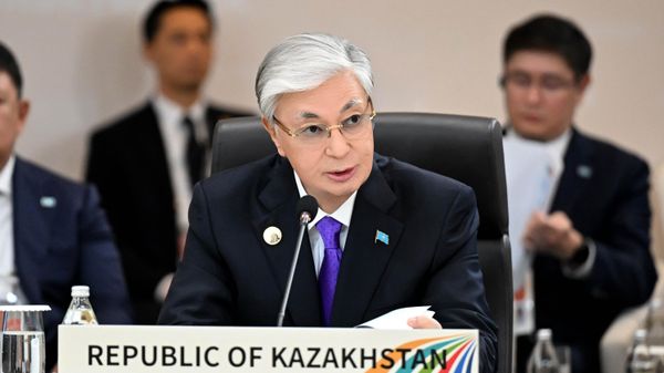 Президент Казахстана Касым-Жомарт Токаев на первом саммите «Центральная Азия – Республика Корея» - Sputnik Азербайджан
