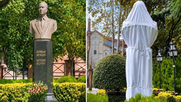 В Тбилиси задержали гражданина Армении за повреждение бюста Гейдара Алиева - Sputnik Азербайджан