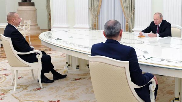 Путин, Алиев и Пашинян провели переговоры  - Sputnik Азербайджан