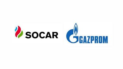 Логотипы SOCAR и "Газпрома"