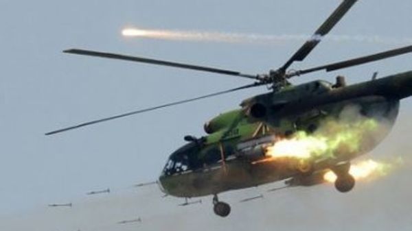сбитый вертолет - Sputnik Азербайджан