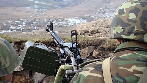 Обстрел в Карабахе. Фото из архива АЗЕРТАДЖ - Sputnik Азербайджан