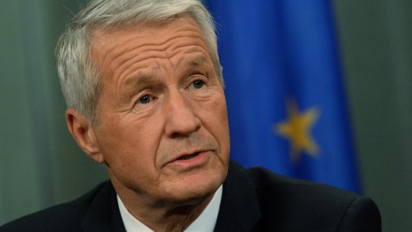 Встреча главы МИД РФ С.Лаврова и Генерального секретаря Совета Европы Т.Ягланда - Sputnik Азербайджан