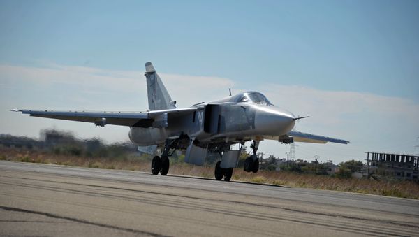 Российская боевая авиация на авиабазе Хмеймим в Сирии - Sputnik Азербайджан