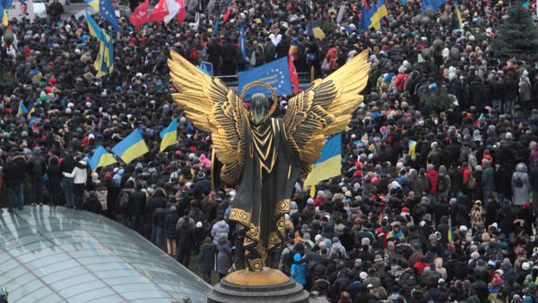 Акция сторонников евроинтеграции Украины - Sputnik Азербайджан