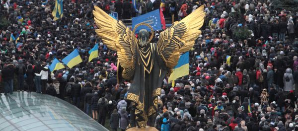 Акция сторонников евроинтеграции Украины Акция сторонников евроинтеграции Украины - Sputnik Азербайджан