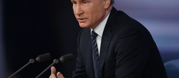 Одиннадцатая ежегодная большая пресс-конференция президента России Владимира Путина. Архивное фото - Sputnik Азербайджан