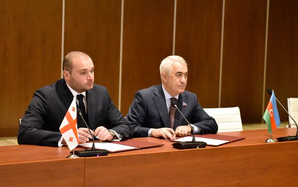 Подписание протокола между Азербайджаном и Грузией - Sputnik Азербайджан
