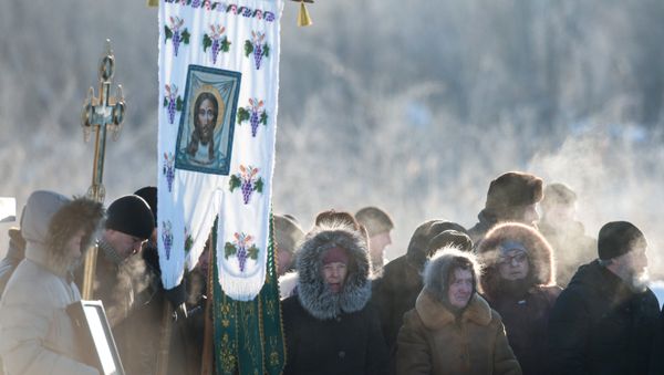 Праздник Крещения Господня в регионах России - Sputnik Азербайджан