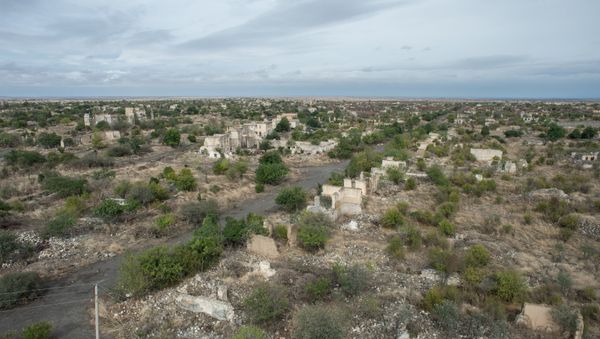 Оккупированный азербайджанский город Агдам, фото из архива - Sputnik Азербайджан