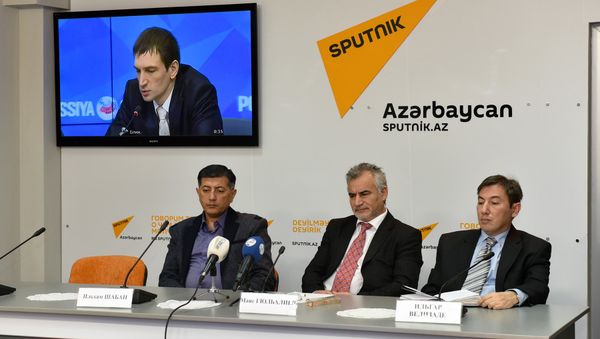 Видеомост в пресс-центре Sputnik Азербайджан 27.01.2016 - Sputnik Азербайджан