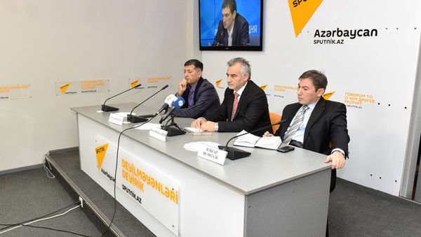 Азербайджанские экономические аналитики на видеомосте Москва – Астана – Баку - Sputnik Азербайджан