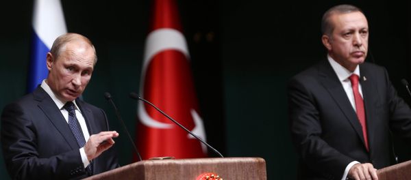 Vladmir Putin və Rəcəb Tayyip Ərdoğan. Arxiv şəkli - Sputnik Азербайджан