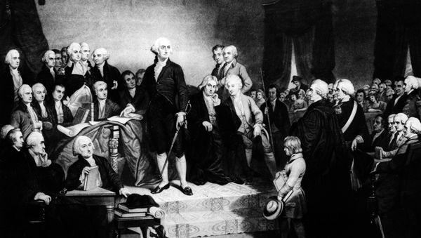 Инаугурация Джорджа Вашингтона. 1789 год - Sputnik Азербайджан